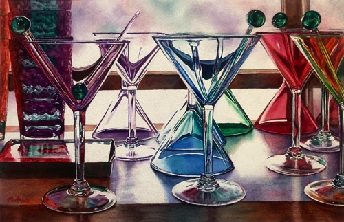 Martini Glasses
14" x 19"
Private Collection